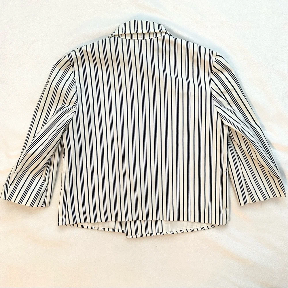 Vintage Double Breasted Striped Blazer Jacket Boy 2T Maritime Nautical Crest